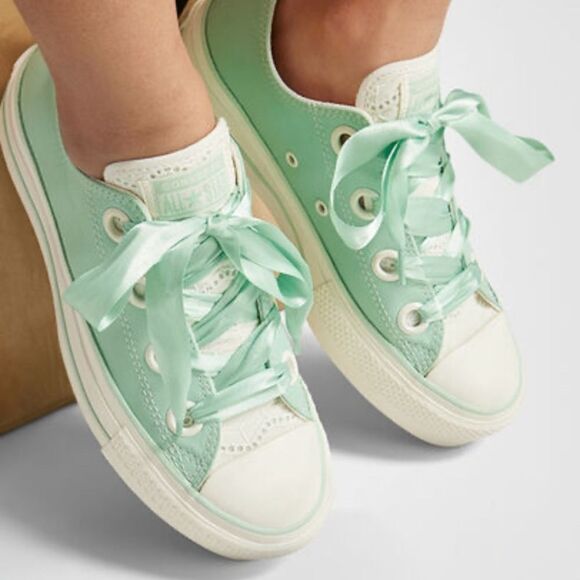 Chuck Taylor All Star Lift Platform Matte Satin Sneaker Shoes Size 8 - Picture 16 of 16